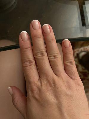 Perfect gel French manicure by Julie