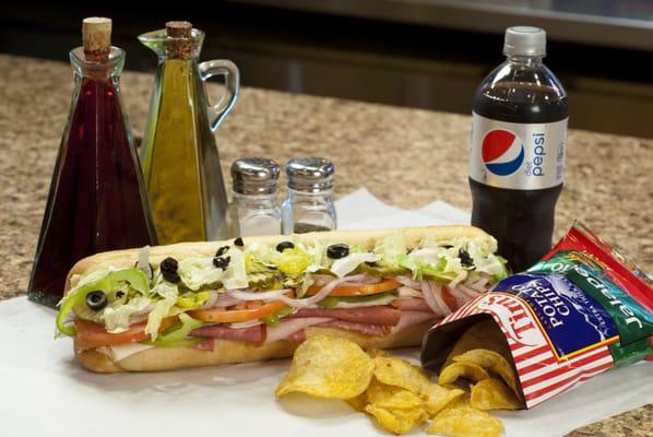 A sub sandwich from Pizza Parlor.