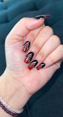 Coffin acrylic gel set with design