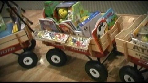 Toy stuffed wagons help the local community