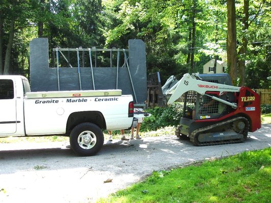 Planet Granite Delivery 10' x 14' custom island top