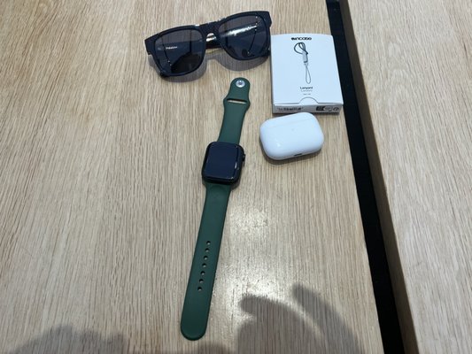 My Apple Watch Series 7 and AirPods Pro (Generation 2) + Shady Rays + new lanyard