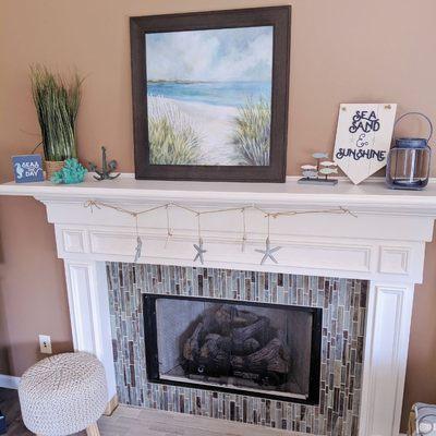 Seasonal decorating - mantel and fireplace decor