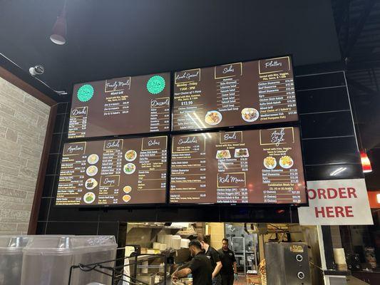 Menu as of 5/7/2024