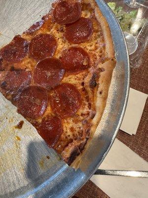 Large pepperoni thin crust pizza