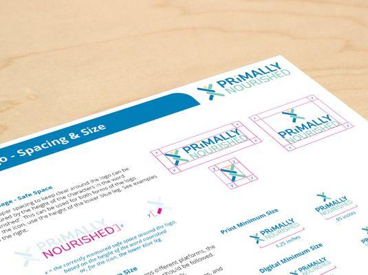 Logo design and brand guide for Primally Nourished