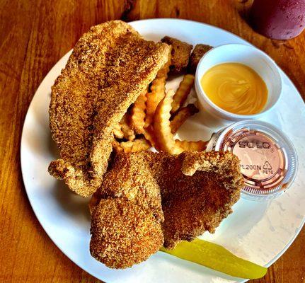 Fried Catfish and Fries.