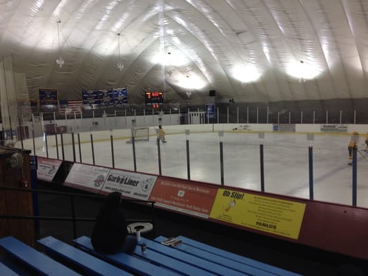 Picture of the inside of the ice hutch