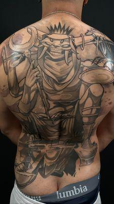 Demon Back Tattoo