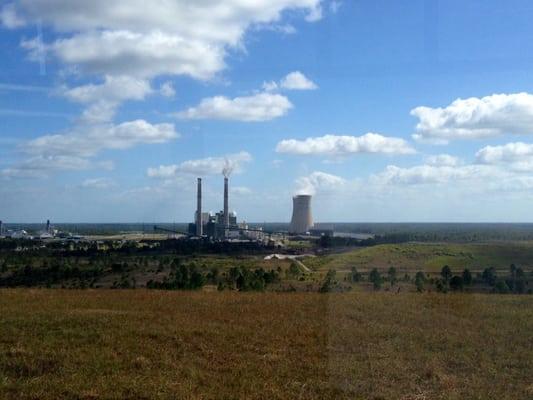 View of the OUC plant from the top of the landfill.