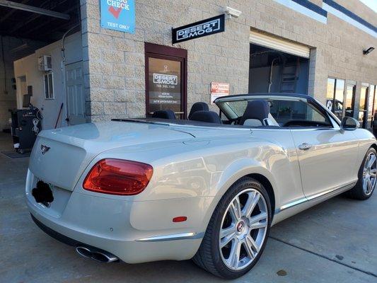 Smog Check OK on Bentley