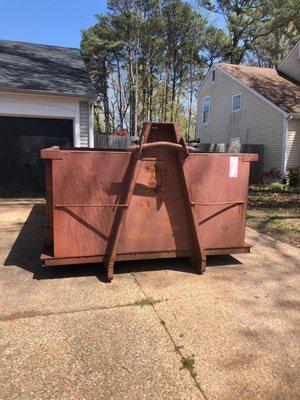 Bin from Peninsula hardwood, mulch