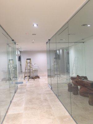 Glass walls partition in Diamond bar project