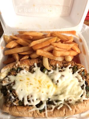 Best chicken Philly w/fries and mild sauce!!!!