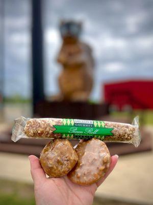 Some of my fave treats - they have two different types of pralines (the chewy ones are amazing) and I love the pecan roll! (April 2024)