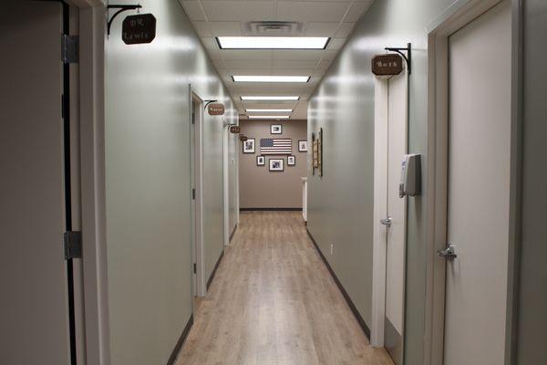 One of our exam room hallways