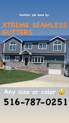 Black gutters system. Call for your free estimate