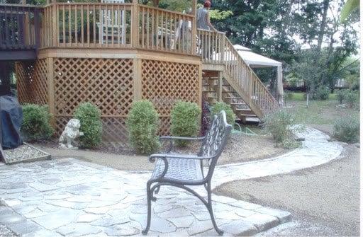 Stonework patio & path