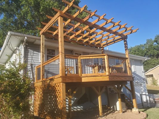 A deck we power washed and stained.