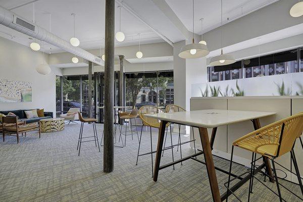 Photograph of real estate office interior in Asbury Park, New Jersey