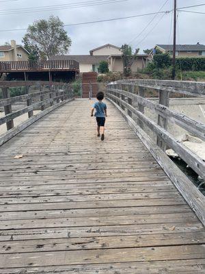 A fun bridge over the creek