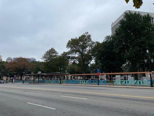 Park viewed from across Broad Street