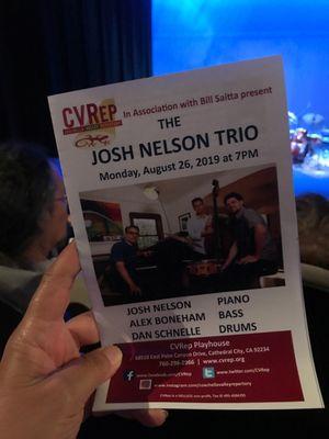 Waiting for the show! Josh Nelson trio.