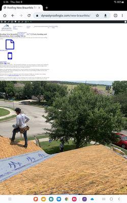 Old roof shingles removed so a new roof can be installed