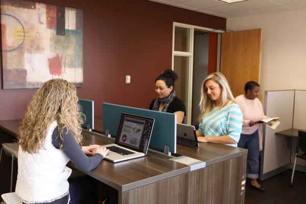 The virtual office space in our drop-in business lounge is being used by many members.