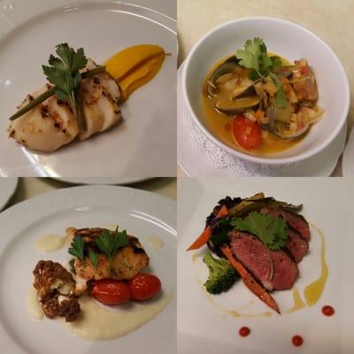 Tasting 4 of 5 savory courses!