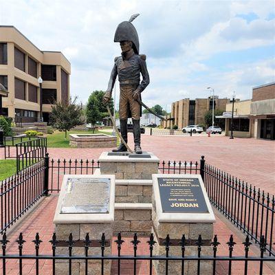 Sculpture of Col Isaac White (the county namesake)