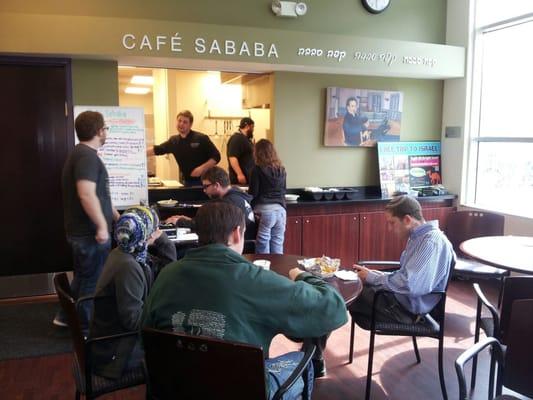 Cafe Sababa is a warm and welcoming place.