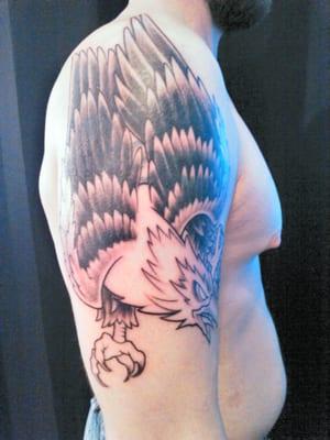 This is stage one of my amazing tattoo from buck.