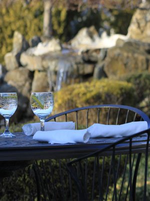 Outdoor cocktails and dinner on the patio!