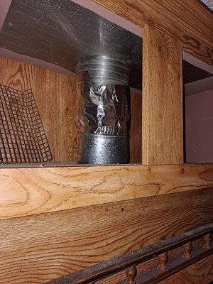 New vent/ transition for stove hood