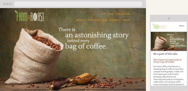 Farmtoroast.com Custom WordPress and Woocommerce