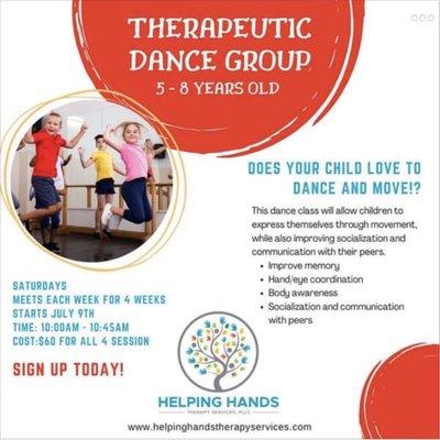 Example of group offered at Helping Hands Therapy Services