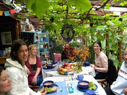 Gathering for a meal in Ireland, 2009.