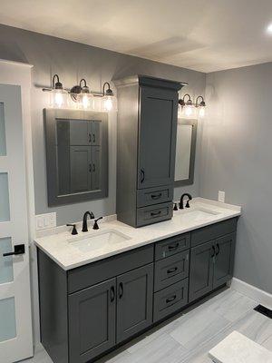 Bathroom vanity with extra storage