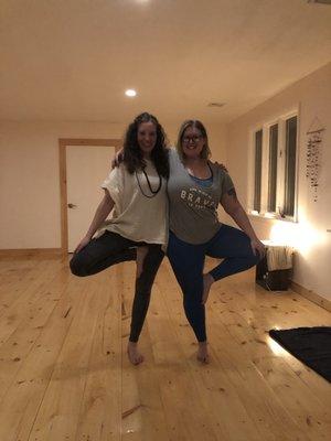 Jocelyn on the left - owner of The Local Yoga Joint and wonderful yoga teacher.