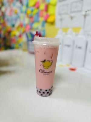 Strawberry milk tea