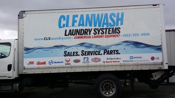 The CleanWash laundry equipment rescue vehicle