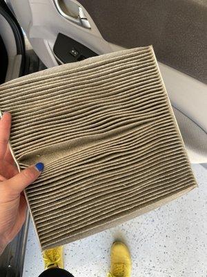 cabin filter I specifically asked to be replaced