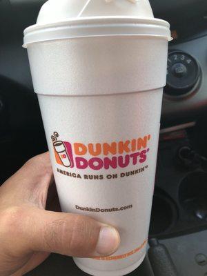 24 ounces of hot coffee