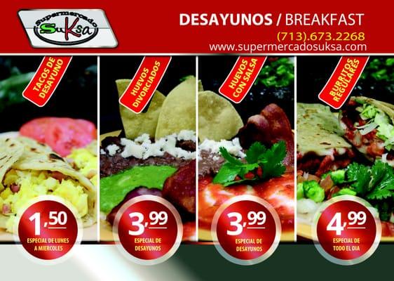 Ven a Desayunar A Suksa! Te esperamos!