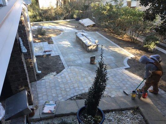 Backyard design+ bluestone