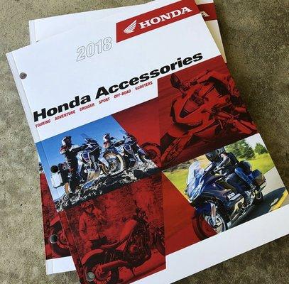 Honda Motorcycles Accessories Catalog Design.