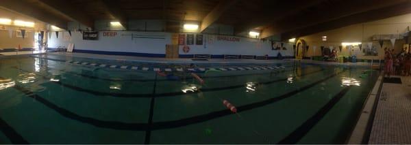 Panorama of the pool area.