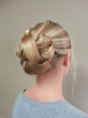 Bridal or prom up do.