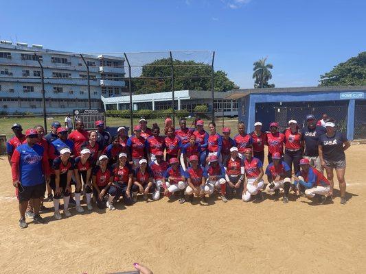 These are the Cuban National Team with Team USA.